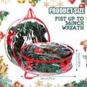 Shappy 4 Pcs 36 Inch Back to School Wreath Storage Container Clear Wreath Storage Bags PVC Waterproof Garland Bags with Clear Window Dual Zippers and Handles for Holiday Artificial Garland (Red)