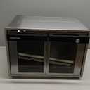 Gourmia French Door Air Fryer Oven - 37 Qt Large Capacity Convection Toaster Oven, FryForce 360, Digital Display, 12 Cooking Presets, Dehydrate, Fits 13 Pizza, Dishwasher-Safe, Stainless Steel (Silver)