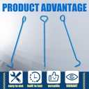 Therwen 2 Pcs Manhole Cover Hook 36" Made with 5/8" Hex Alloy Steel Rigid Heavy Duty Manhole Hook Versatile Lifter with Rotated Handle for Storm Drains Septic Tank Lids Puller Moving
