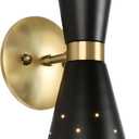 Black Wall Sconce Mid Century Modern Sconce Wall Lamps for Bedroom Industrial Metal Bathroom Vanity Light Bedside Sconce Light E12 Base Hallway Wall Light Fixtures for Living Room Mirror Cabinet