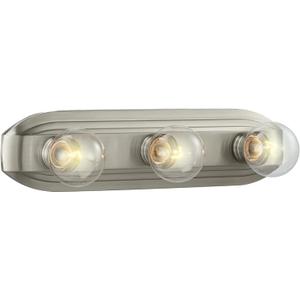 Designers Fountain 3-Lights Melrose Vanity Light Fixture, 18 Inch Wall Mount Sconce for Bathroom, Bedroom or Mirror, Brushed Nickel, 6613-BN