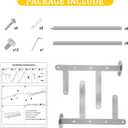 Double Towel Racks for Bathroom Towel Rack with Shelf, 24 Inch Double Towel Bars, Wall Mount Towel Holder for Bathroom Lavatory, Stainless Steel Towel Rod(Brushed Nickel)