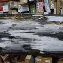 Kureful Large Canvas Wall Art Abstract Painting Modern Artwork Gold Wall Decor Living Room Decorations Black Canvas Prints Picture for Bathroom Bedroom Office 20" x 40"