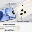 MZELQ for iPhone 17 Pro Max Case 2025 Case, Silicone Sunflower Floral Flower Cute Pattern, Camera Protection Soft Slim Shockproof for Girls Women -White