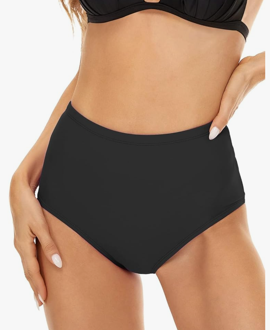 Annbon Slimming Artifact High Waisted Bikini Bottom Tummy Control Full Coverage Bikini Bottom Swimsuit Bottoms for Women XS