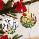 3 x Christmas Ornament, Stained Glass Ornament, Christmas Ornaments for Tree, Hanging Ornaments for Home Decor & Xmas Decorations  Holiday Decor, Gift Ideas, Perfect Holiday & Xmas Gifts - Wildflower