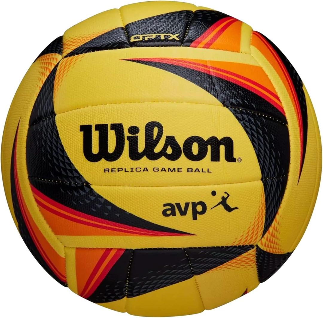 Wilson AVP OPTX Replica Volleyball - Official Size ,Yellow/Black/Red