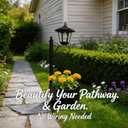 Solar Floor Lamps with Planter (2-in-1 Design), 29.5" Outdoor Solar Lamp Post - IP44 Waterproof, Warm Yellow Lights Dusk to Dawn 6-8Hr, Easy Install for Lawn, Patio, Porch, Yard & Pathway Decor