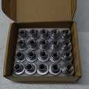 GAsupply M12x1.25 Lug Nuts, 20pcs OEM Factory Style Mag Seat 12mmx1.25 Wheel Lug Nuts, 13/16" 21mm Hex, 1.46 Inch 37mm Length (Silver)