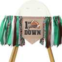 Football 1st Year Down Birthday High Chair Banner - Football First Birthday Decoration,High Chair First Decor Boy,1st Year Down Banner