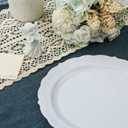 100 Pieces White Plastic Plates - 10.25inch Dinner Disposable Plates - Premium Heavy Duty Hard Disposable Dinner Plates - Party Supplies for Birthdays, Celebrations, Thanksgiving Wedding