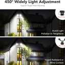 OREiN Motion Sensor Outdoor Security Light, Adjustable Dual-Head LED Flood Light, 3 Modes(Motion/Manual/Dusk to Dawn), 150W Equivalent 5000K, IP65 Waterproof Exterior Lighting, Hardwired, Black