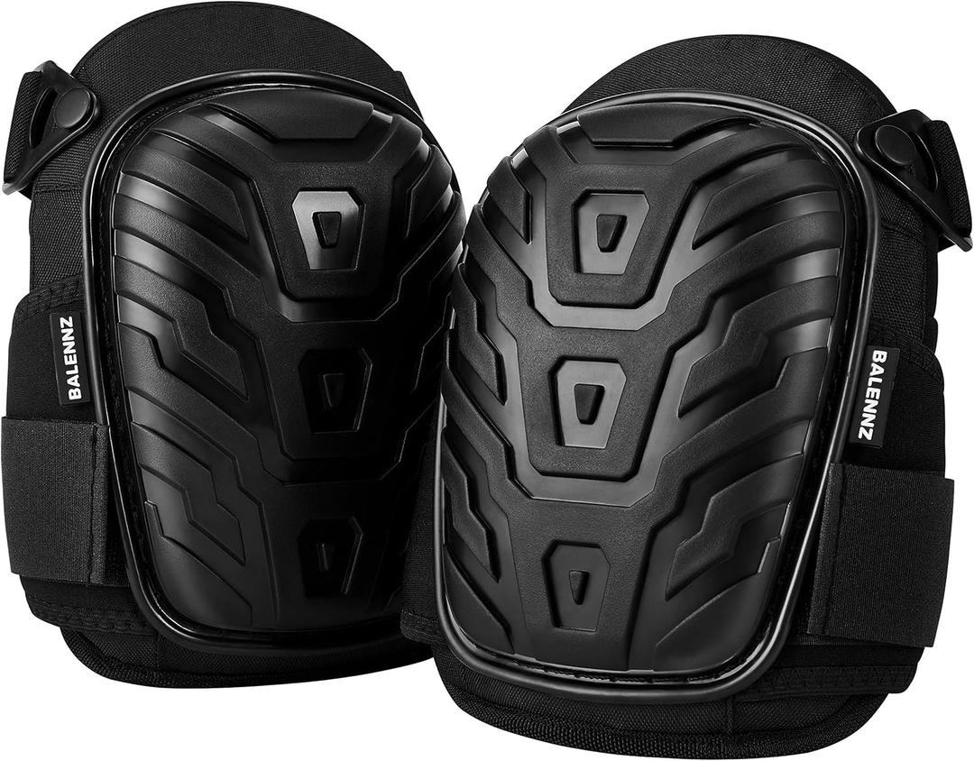 BALENNZ Professional Knee Pads for Work - Heavy Duty Foam Padding Gel Construction Knee Pads with Strong Double Straps  Comfortable Knee Protection for Indoor and Outdoor Use (Knee High)