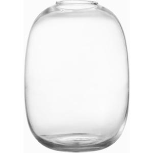 Large Glass Vase, 10 Inches Tall Glass Vases, Clear Glass Vase for Flower, Modern Round Vases for Living Room, Dining Table, Mantle, Shelf, Wedding, Office, Entryway