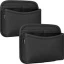 2 PCS Car Seat Side Storage Pocket Organizer Holder for Auto Door, Console, Vehicle Seat Gap Filler Tray Bag for Phone, Pen, Key, Sunglass, Invoice, Car Registration, Notepad, Card, USB Data Line