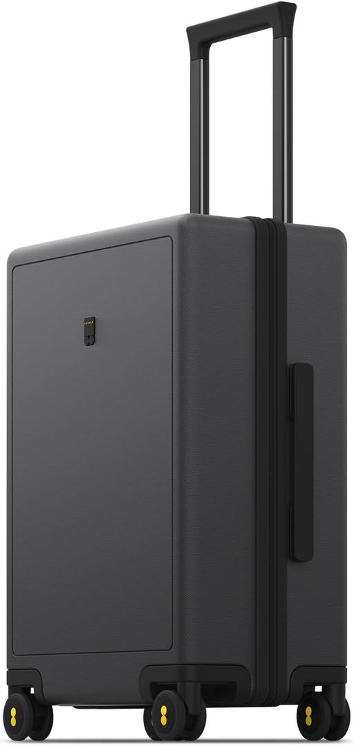 LEVEL8 Rolling Carry on Luggage Airline Approved, Carry-on Suitcases with Wheels, Lightweight Luminous Textured Luggage for Men Women, Tsa Lock, 20 Inch, Dark Grey