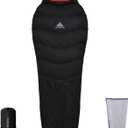 Down Sleeping Bag with Pillow for Backpacking,15 5 0 Wide Down Sleeping Bag (86.6 in x 33.5 in) for Adults,Youth Camping and Hiking Outdoor with 680FP Duck Down