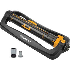 Melnor 65167AMZ XT Turbo Oscillating Sprinkler, 4,500 sq. ft., Quick Connect Bundle, 3-Way Adjustable, Black, Yellow