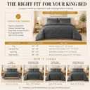 King Comforter Set 102"x90" Dark Grey - 7 Piece Bed in a Bag
Fits Mattresses up to 14in, Sheets & Shams Included, OEKO-TEX Certified, 240GSM All-Season Fill, Couples & Primary Bedrooms
