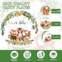 3 x 50 PCS Jungle Baby Shower Plates, Safari Baby Shower Party Decorations Dessert Plates for Jungle Themed Celebrations Party Supplies