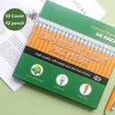 Wood-Cased #2 Pencils, Pre-sharpened pencil with Eraser Top, #2 HB Pencils, 50 Count, Yellow
