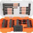 Klein Tools 33801 Impact Driver Bit Set with Magnetic Nut Drivers, ProFlex S2 Steel Phillips, Slotted, Square, TORX Bits with Case, MODBox Compatible, 40-Piece