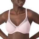 Bali Women's Seamless Underwire Bra, One Smooth U Smoothing Underwire Bras for Women, Convertible Straps, Ultra Light (Pink, L)