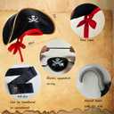 5Pcs Pirate Costume Kids,Girls Pirate Costumes Halloween Pirate Dress Up Pirate Accessories for Kids Gift