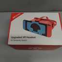 Upgraded VR Headset for Nintendo Switch & Switch OLED Model, Switch Virtual Reality Glasses with Adjustable HD Lenses and Comfortable Head Strap, 3D Goggles for Switch Accessories (White & Blue)