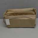 ZTUJO Purse Organizer Insert, Felt Bag Organizer with Metal Zipper, Handbag & Tote Shaper, For Speedy Neverfull Tote, 7 Sizes (X-Large, Silky Beige)