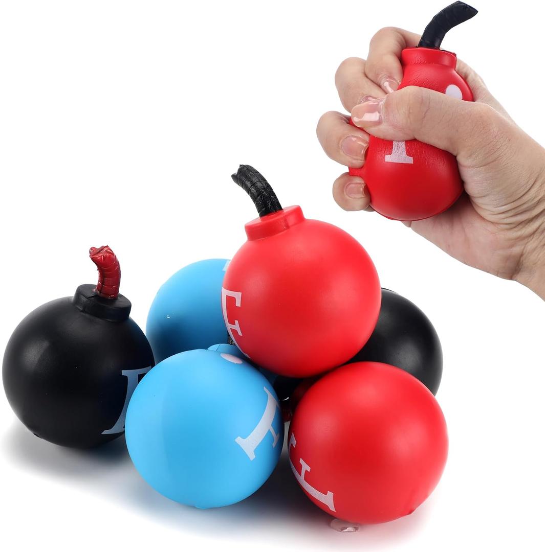 Gemscream 12 Pcs Bomb Foam Balls 2.5" Cute Funny Toy Gag Gift