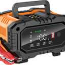 NEXPEAK NC202 10-Amp Battery Charger, 12V 24V LiFePO4 Lead Acid Portable Car Battery Charger 8-Stage Trickle Charger Smart Battery Maintainer w/Temp Compensation for Car Truck Motorcycle Lawn Mower