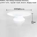 Porcelain Cake Stand, Round Dessert Stand, Cupcake Stand - Wedding and Birthday Decorating Cake Pedestal Stand - Dessert Display Serving Use at Parties, Restaurants, Birthday 13.8 Inch