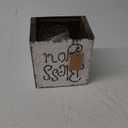 Creative Co-Op Wood & Metal Bless You Tissue Box Cover (White)