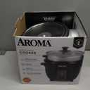 Aroma Housewares ARC-363-1NGB 3 Uncooked/6 Cups Cooked Rice Cooker, Steamer, Multicooker, 2-6 cups, Black