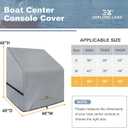 Explore Land Waterproof Boat Center Console Cover Fade Resistant 600D Marine Grade Fabirc Size up to 46"W x 40"D x 46"H, Grey