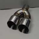 LCGP Dual Exhaust Tip 2.5 inch Inlet 3.5 inch Outlet Universal Car Stainless Steel Angle Cut 2-Packs Tailpipe(left and right)