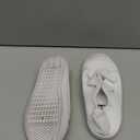 Kids White Shoes Toddlers Canvas Sneakers Slip-on Light Weight Comfortable Causal Running Shoes Skin-Friendly for Boys Girls (13 Little Kid, Hook-and-loop White)