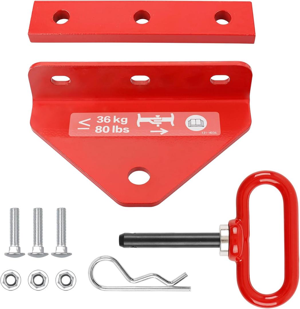 Hitch Kit Compatible with Exmark Toro Zero Turn Hitches, Lawn Mower Trailers Hitch Parts Replace# 109-9487 (Red)