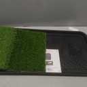 Ottomanson Artificial Grass Puppy Potty Training Pad with Tray, 15" x 30" Reusable Pee Pad for Small Pets and Dogs