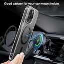 for MagSafe Sticker, 2 Pack Magnetic Ring, Universal Magnetic Wireless Charger Conversion Kit for iPhone 16/15/14/13/12/11 Pro Max Mini, Galaxy S24/S23and More,Black