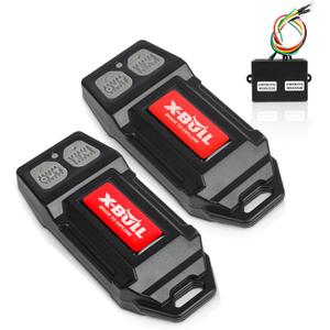 X-BULL Wireless Remote Kit 12V Winch 2 Remote Control Kit Handset Switch Car ATV SUV