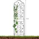 hogardeck 4 Packs 72 * 18 inch Metal Garden Trellis for Climbing Plants Outdoor,Heavy Duty,Black Coating Rustproof Trellis for Rose, Vegetable, Flowers, Expandable,Perfect for Training Climbing Plants
