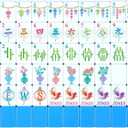 Simgoing 160 Pcs 1.2 Inch American Mahjong Sets Mahjong Tiles Melamine Engraved Double Layer Mah Jong Ideal for Home & Party Games, Tiles Only(Stylish,Blue)