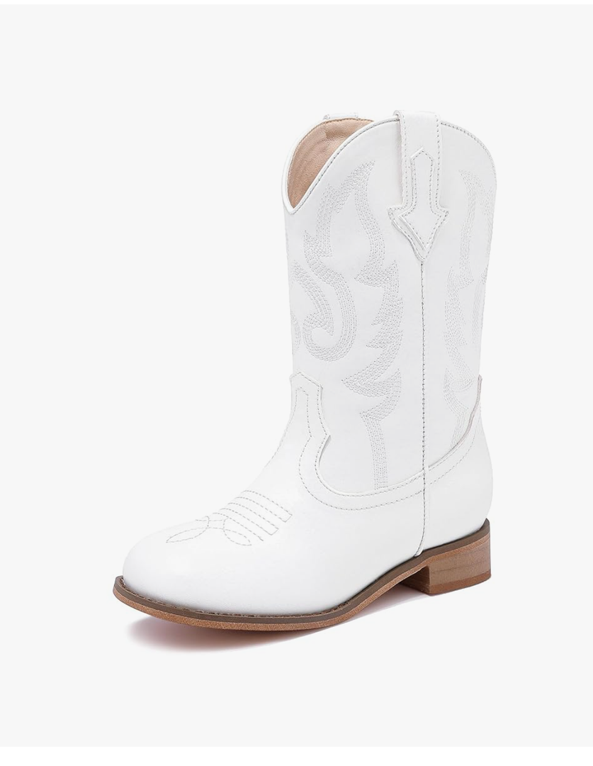 Girls Cowgirl Boots Unisex-Child Mid Calf Glitter Toddler Cowboy Boot Little Big Kids Western Riding Shoes
Size -5