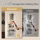 Koonmi LED Full Length Mirror, 56"x20" Full Length Mirror with Lights, Lighted Floor Mirrors with Stand, Full Body Mirrors with Dimming & 3 Color Lightingfor Living Room Cloakroom, White