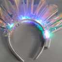 LED Headband Light Up Headband, Glow In The Dark Party Supplies, Glow Party Crown Hair Accessories for Women & Girls, Glow In The Dark Flashing Hair Band for Raves, Concerts, Halloween, Christmas (1 Pcs)