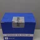 2 Pack Large Stackable Storage Bins, Plastic Container Organizer with Open Front, Pantry Organizers and Storage for Potato, Onion, Fruit and Vegetable, Clear Kitchen Laundry Organizer with Lid