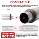LCGP 3" Mufflers, 3'' Inlet & Outlet Universal Resonator, 20'' Overall Length Stainless Steel Exhaust Muffler Straight Through Design Exhaust Tip(3" Intet 3" Outlet, 2 Pack)
