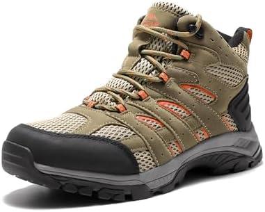 NORTIV 8 Women's Waterproof Hiking Boots Outdoor Trekking Mid Backpacking Mountaineering lightweight boots, 7.5 brown